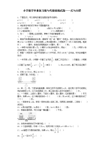 小升初数学一课一练-式与方程-通用版 8页