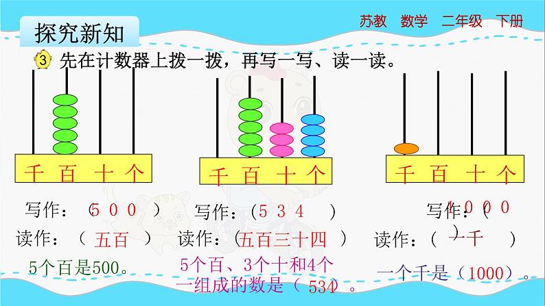 苏教版数学二年级下册：4.2《 千以内数的读写》PPT课件05