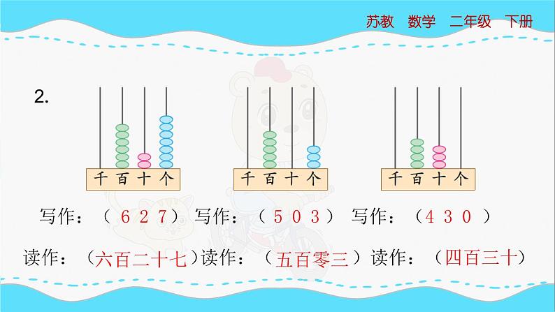 苏教版数学二年级下册：4.2《 千以内数的读写》PPT课件08