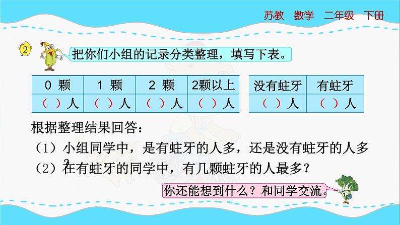 苏教版数学二年级下册：8.2《 简单数据的收集和整理》PPT课件05