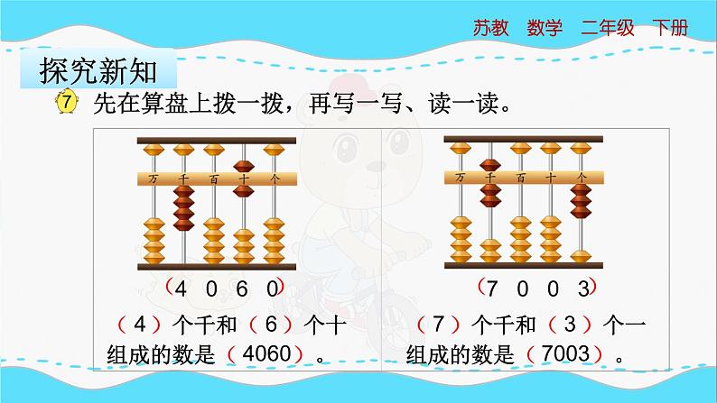 苏教版数学二年级下册：4.5《 万以内数的读写（中间有0）》PPT课件05