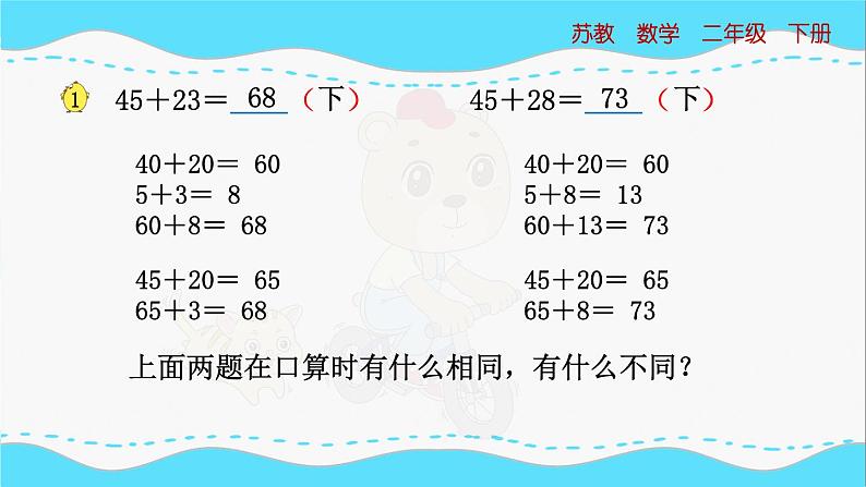 苏教版数学二年级下册：6.1《两位数加两位数的口算》PPT课件07