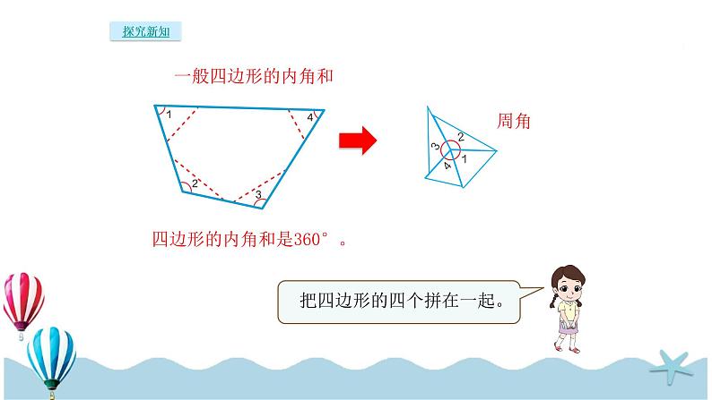 人教版数学四年级下册：5.5《多边形内角和》PPT课件04