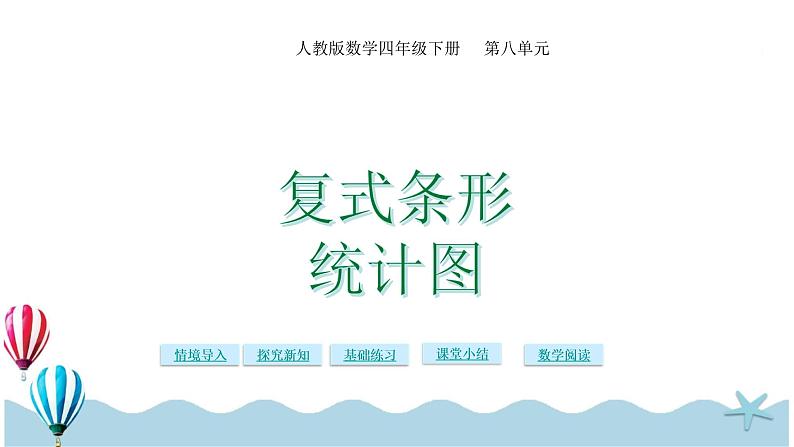 人教版数学四年级下册：8.2《复式条形统计图》PPT课件01