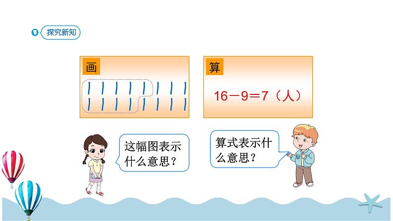 人教版数学一年级下册：2.5《解决问题（1）》PPT课件第4页