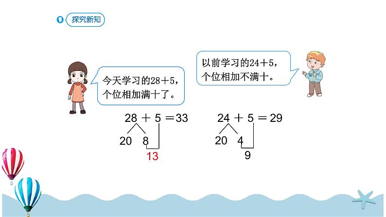 人教版数学一年级下册：6.3《两位数加一位数（进位）》PPT课件07