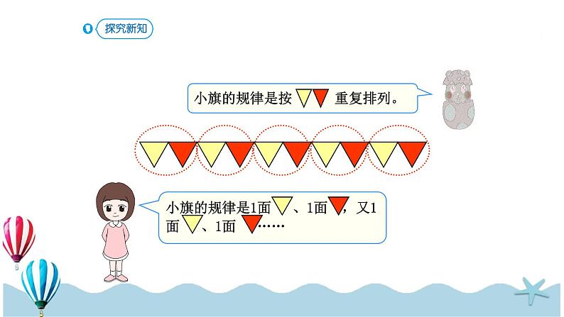 人教版数学一年级下册：7.1《 找规律（1）》PPT课件05