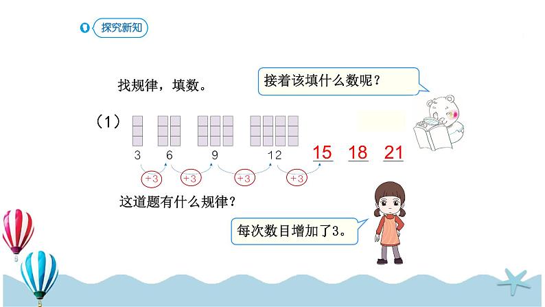 人教版数学一年级下册：7.2《找规律（2）》PPT课件04