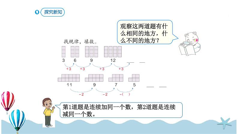 人教版数学一年级下册：7.2《找规律（2）》PPT课件06