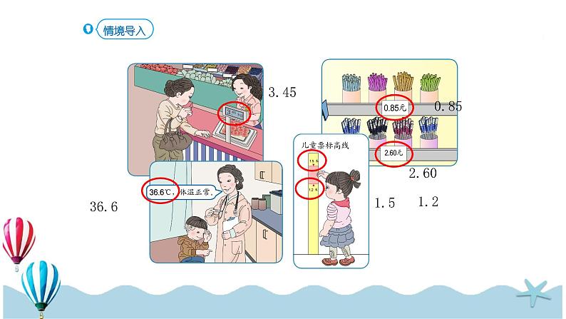 人教版数学三年级下册：7.1《小数的认识》PPT课件03