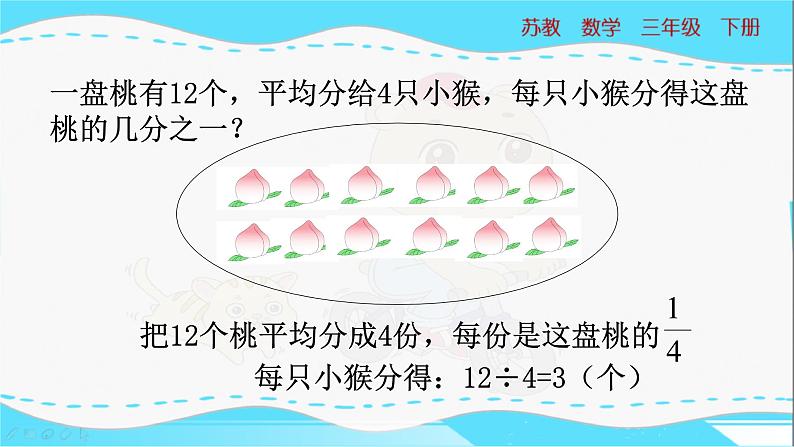 苏教版三年级下册：7.2《 求一些物体的几分之一是多少》PPT课件05