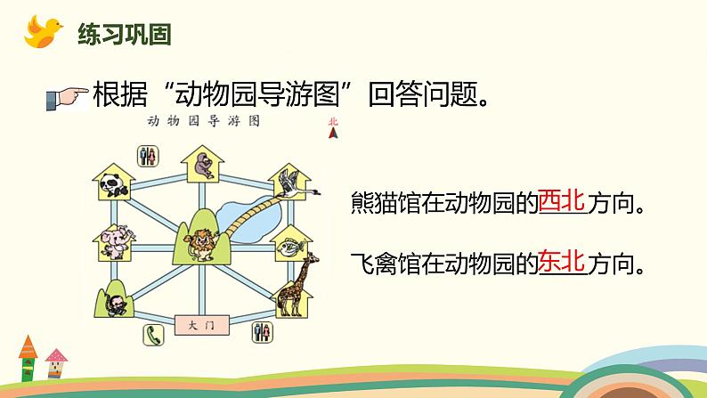 人教版小学数学三年级下册 1.4《简单的路线图》PPT课件08