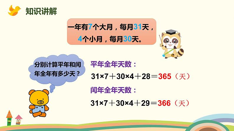 人教版小学数学三年级下册 6.2《认识平年、闰年》PPT课件第4页