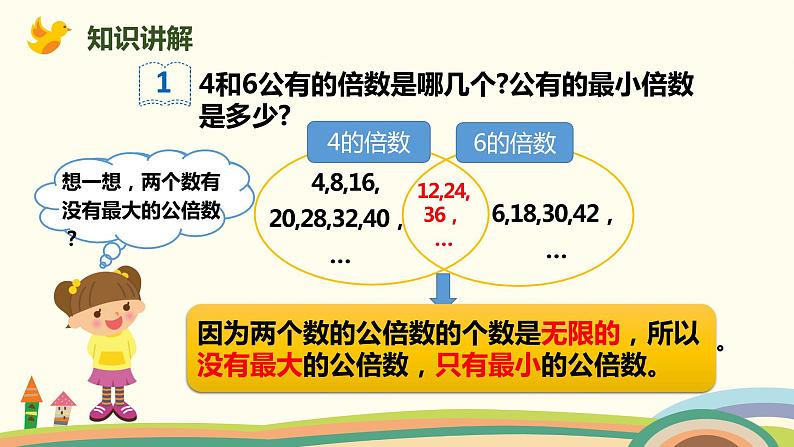 人教版小学数学五年级下册 4.10《最小公倍数》PPT课件05