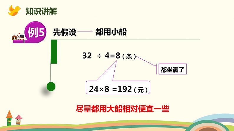 人教版小学数学四年级下册 1.5《解决问题的最佳方案》PPT课件05