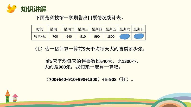 北师版小学数学四年级下册 6.6《平均数的运用》PPT课件04