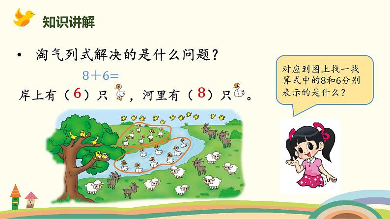 北师大版小学数学一年级下册 1.7《美丽的田园》PPT课件08