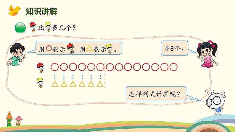 北师大版小学数学一年级下册 1.5《跳伞表演》PPT课件04