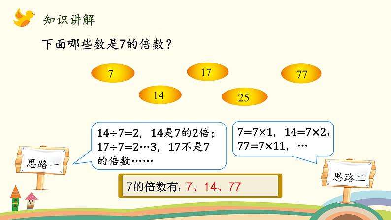 北师大版数学五年级上册 3.1《 倍数与因数》PPT课件06