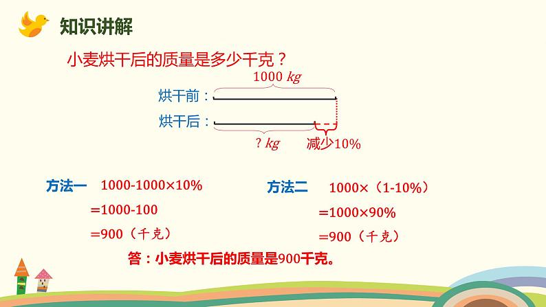 北师大版数学六年级上册 7.4 《 百分数的应用（二）(求比一个数少百分之几的数)》PPT课件05