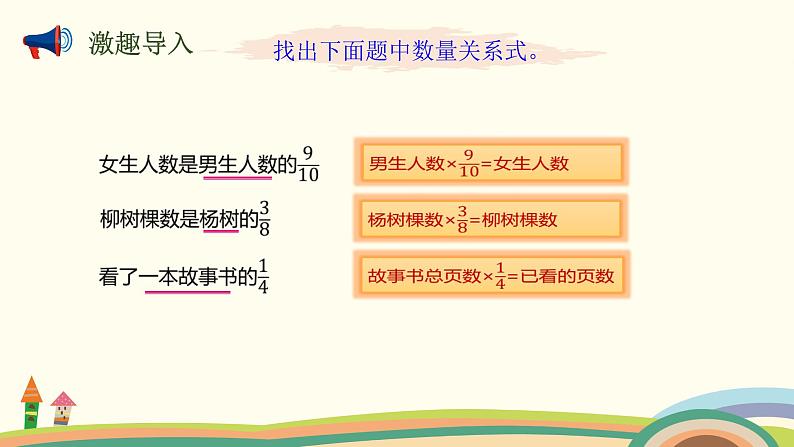 北师大版数学六年级上册 2.5 《 分数混合运算（三）（列方程解决简单的实际问题）》PPT课件02