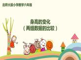 北師大版數(shù)學(xué)六年級上冊 5.5 《 身高的變化（兩組數(shù)據(jù)的比較）》PPT課件