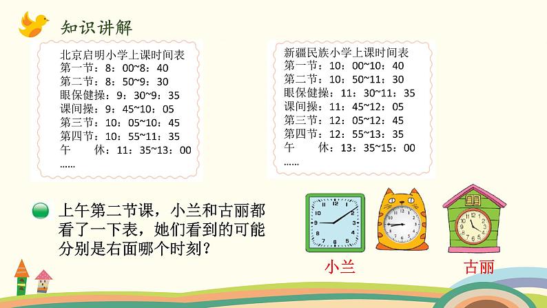 北师大版数学三年级上册  7.4《时间表》PPT课件05