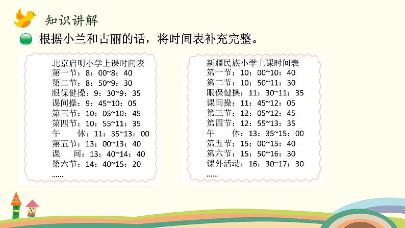 北师大版数学三年级上册  7.4《时间表》PPT课件07