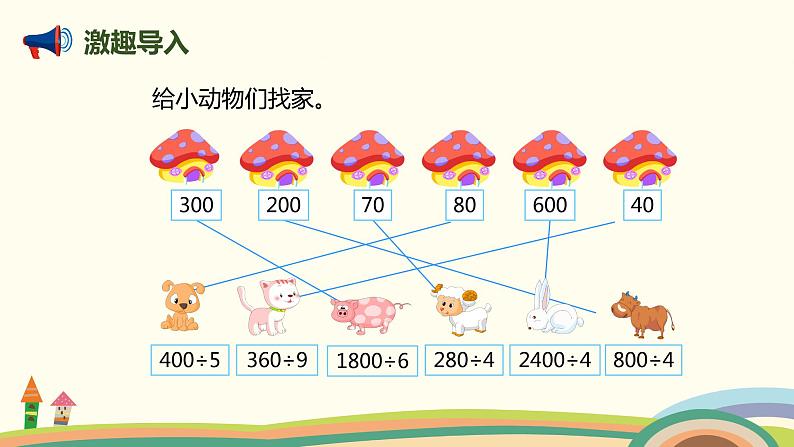 人教版数学四年级上册 6.1《 口算除法》PPT课件02