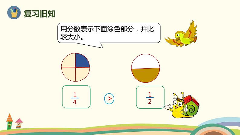 人教版小学数学三年级上册  8.4《 比较同分母分数的大小》PPT课件02