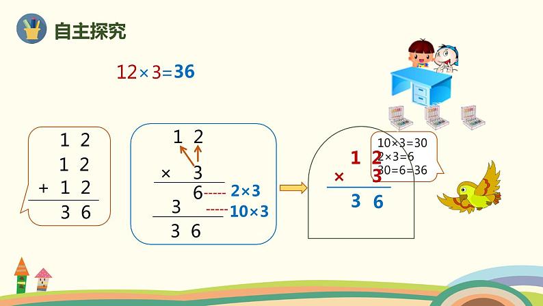 人教版小学数学三年级上册  6.3《 笔算乘法（不进位）》PPT课件04