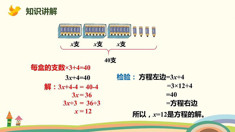 人教版数学五年级上册 5.9《 解形如ax±b=c及a(x±b)=c的方程》PPT课件03