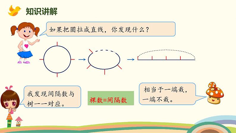 人教版数学五年级上册 7.3《 封闭图形的植树问题》PPT课件04