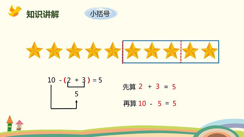 人教版小学数学一年级下册 6.6《小括号》PPT课件第4页