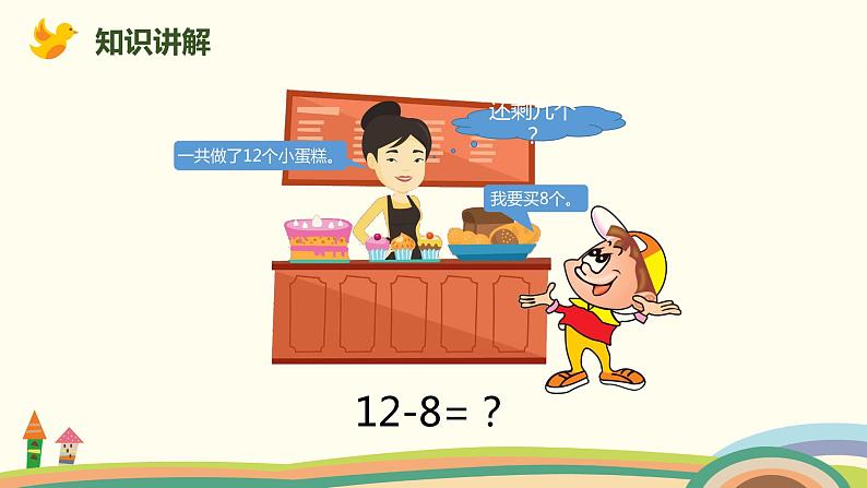 人教版小学数学一年级下册 2.2《十几减8》PPT课件06