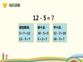 人教版小学数学一年级下册 2.4《十几减5、4、3、2》PPT课件
