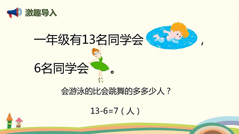 人教版小学数学一年级下册 2.5《解决有多余条件的问题》PPT课件04