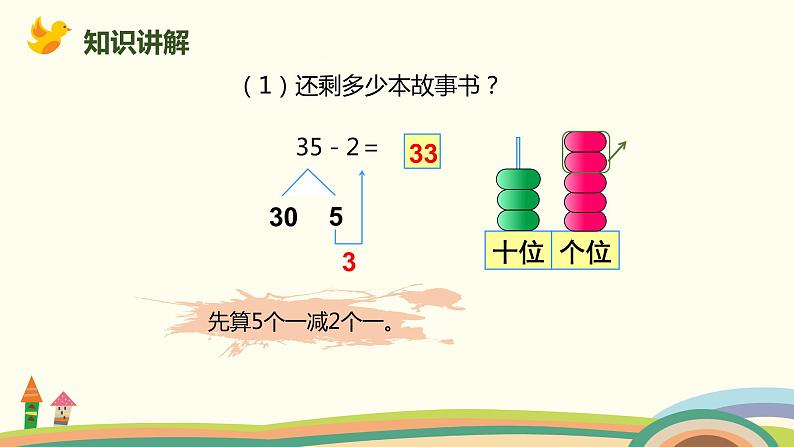 人教版小学数学一年级下册 6.4《两位数减一位数、整十数（不退位）》PPT课件04