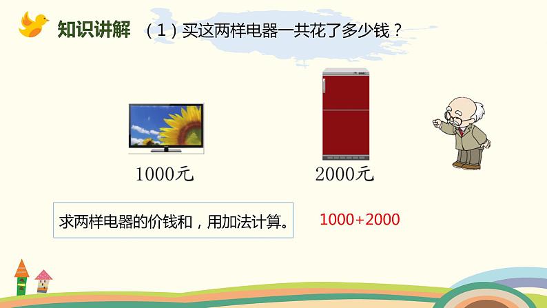 人教版小学数学二年级下册 7.8《整百、整千数加减法》PPT课件04