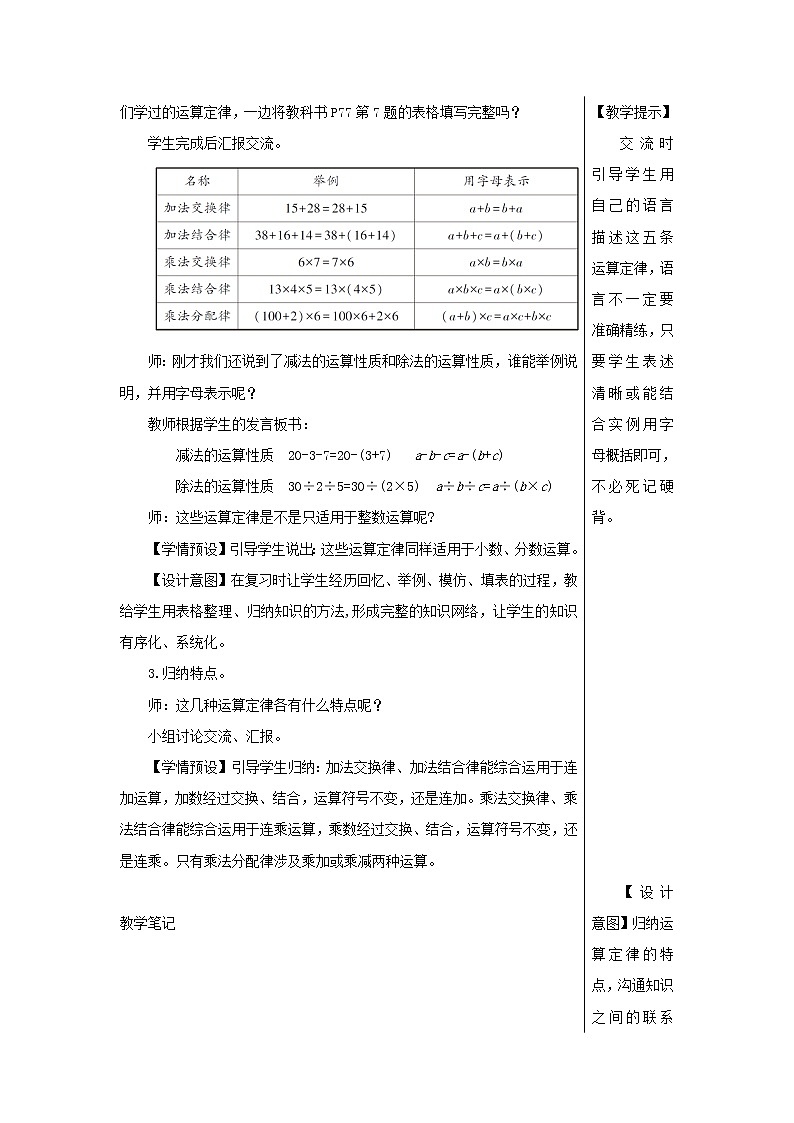【精品】人教版六年级下册数学 第6单元整理和复习1数与代数第4课时数的运算2教案03