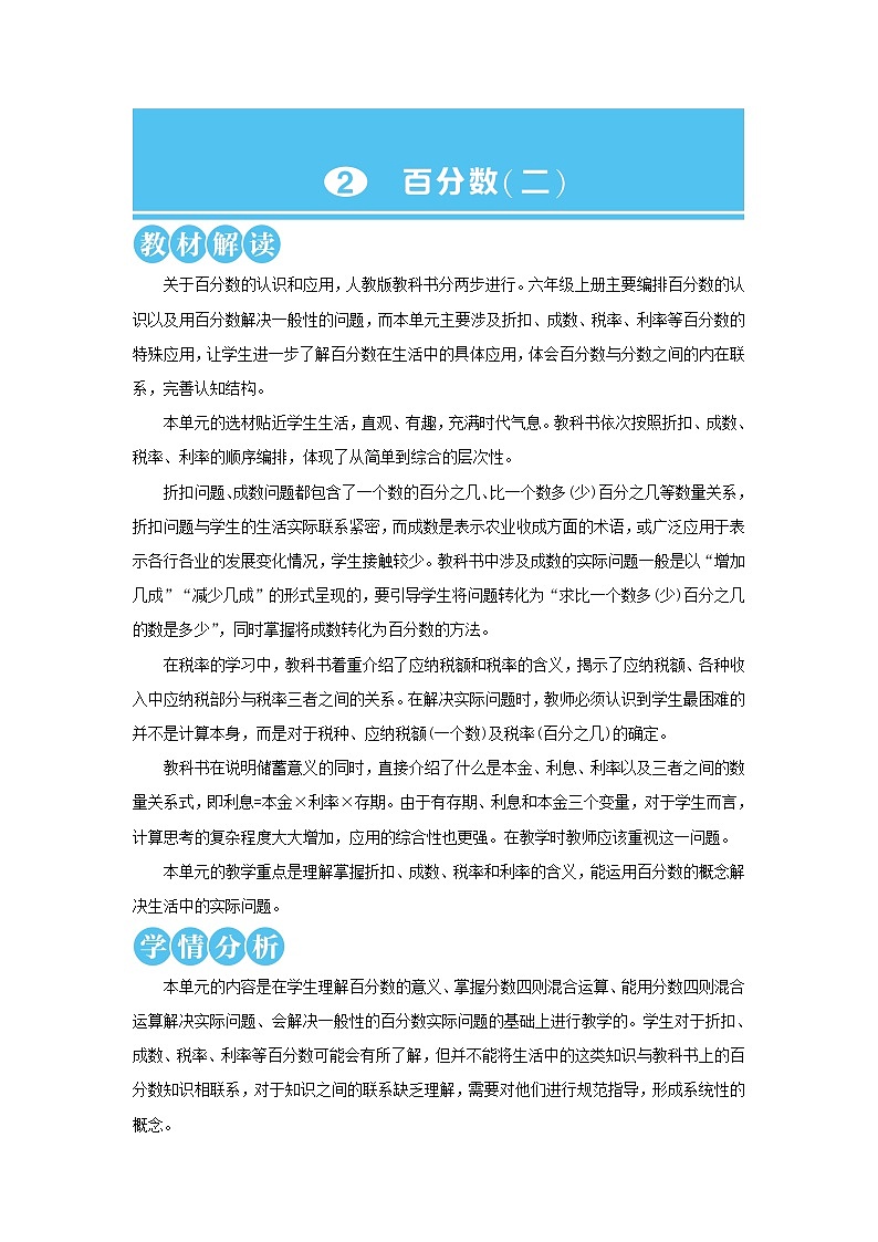 【精品】人教版六年级下册数学 第2单元百分数二第1课时折扣教案01