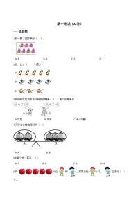 一上数学--期中测试（A卷）浙教版 含答案