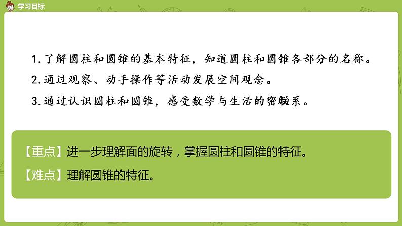 北师大版六年级数学下册 第1单元圆柱与圆锥 面的旋转 课时2(PPT课件）02