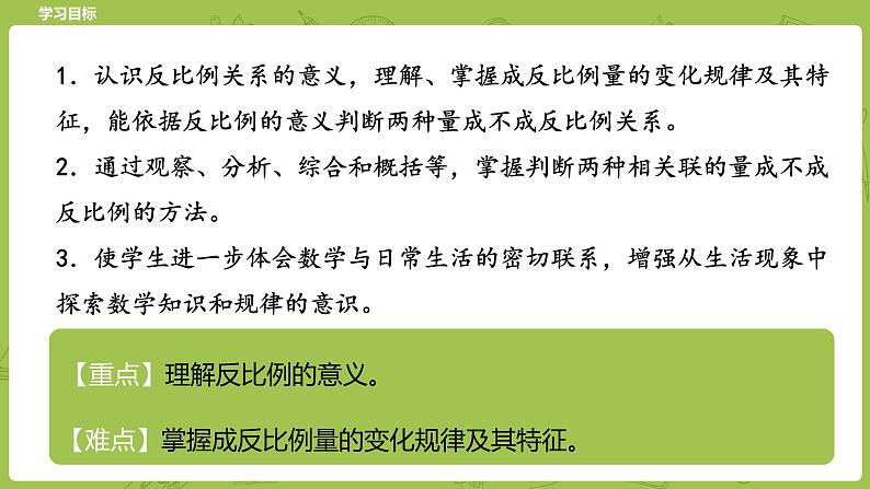 北师大版六年级数学下册 第4单元正比例与反比例 反比例课时5(PPT课件）第2页