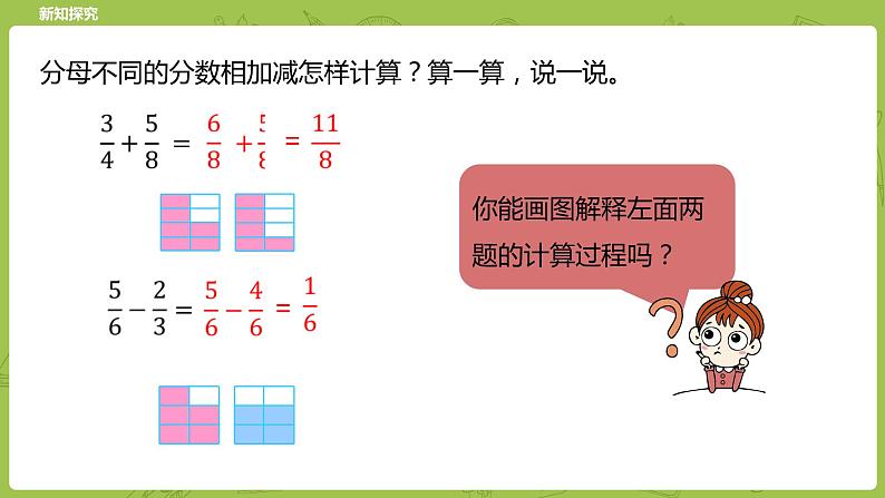 北师大版五年级数学下册 第1单元分数加减法 折纸课时1（PPT课件）06