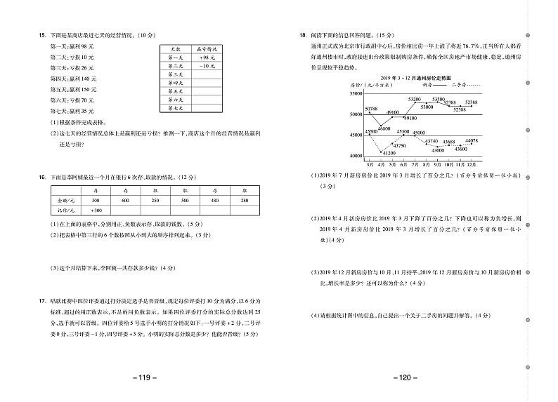 六年级数学下册素养测试卷：单元卷+期中卷+期末卷+答案PDF(人教版)第2页