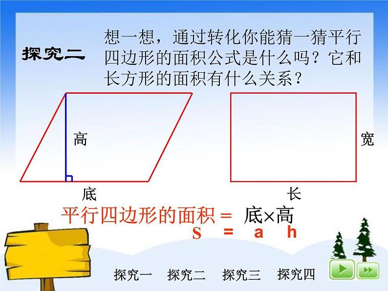 （沪教版）五年级数学上册《 平行四边形的面积》课件05