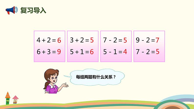 人教版数学一年级上册 5.11《连加  连减》PPT课件第2页