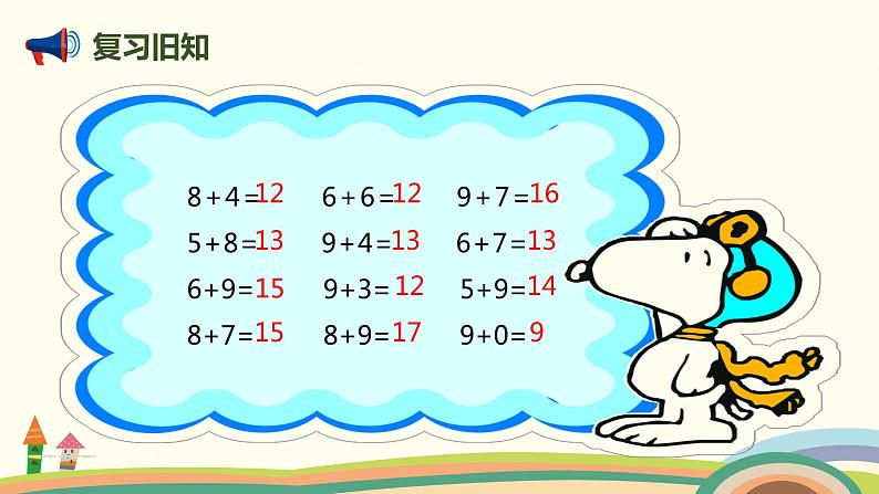 人教版数学一年级上册 8.3《8、7、6加几的两种算法》PPT课件02