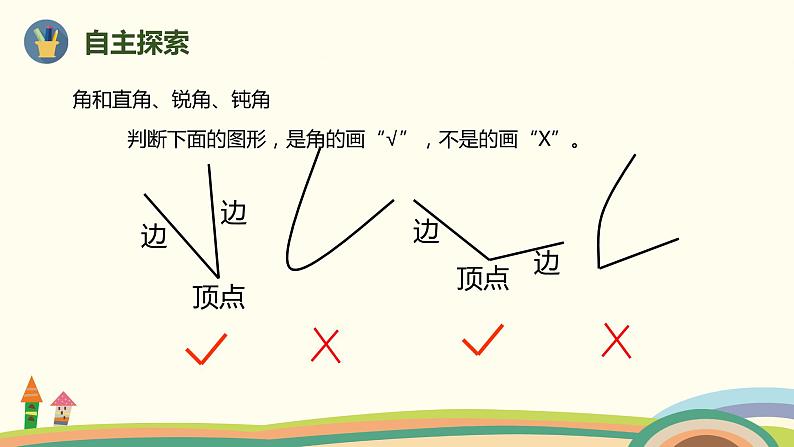 人教版数学二年级上册 9.4《认识角 观察物体》PPT课件第3页